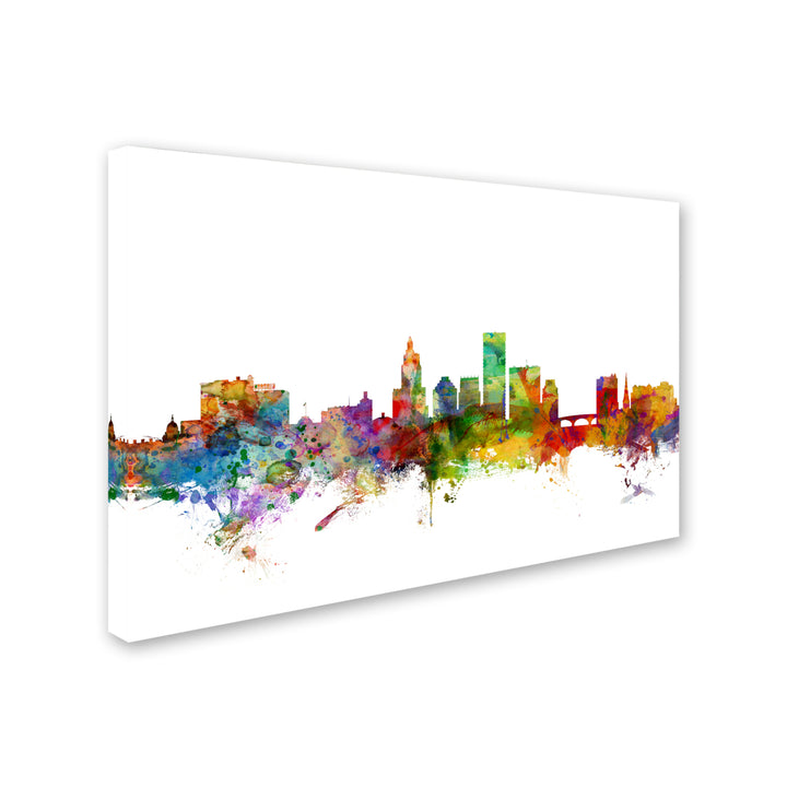 Michael Tompsett Providence Rhode Island Skyline Canvas Art 16 x 24 Image 2