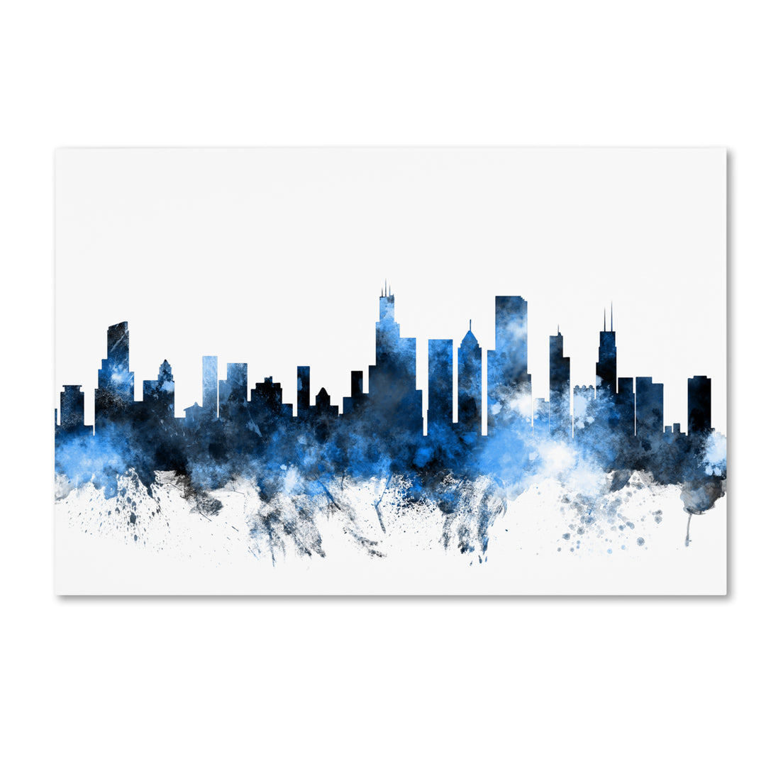 Michael Tompsett Chicago Illinois Skyline II Canvas Art 16 x 24 Image 1