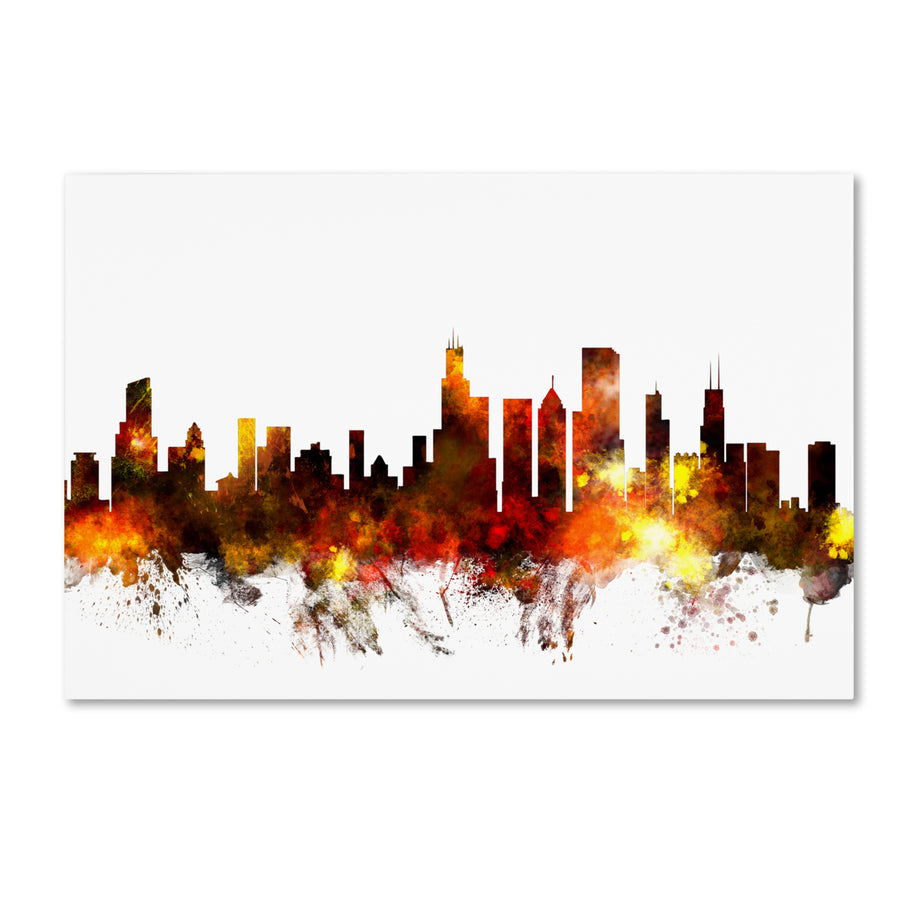Michael Tompsett Chicago Illinois Skyline VI Canvas Art 16 x 24 Image 1