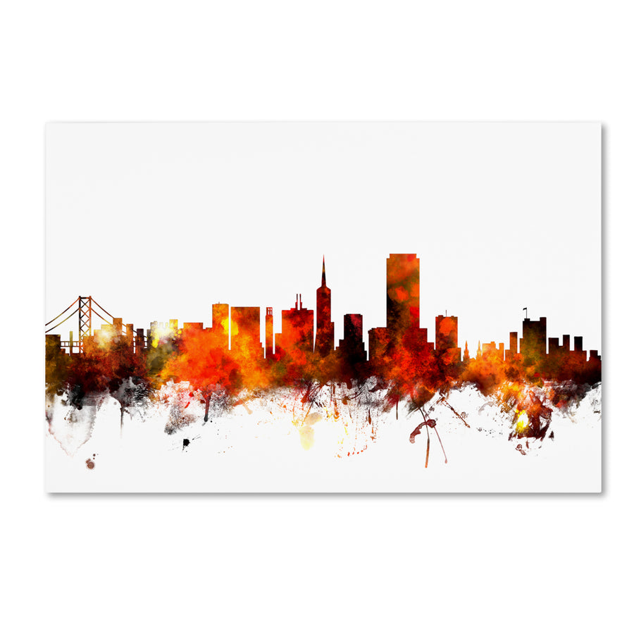 Michael Tompsett San Francisco City Skyline III Canvas Art 16 x 24 Image 1