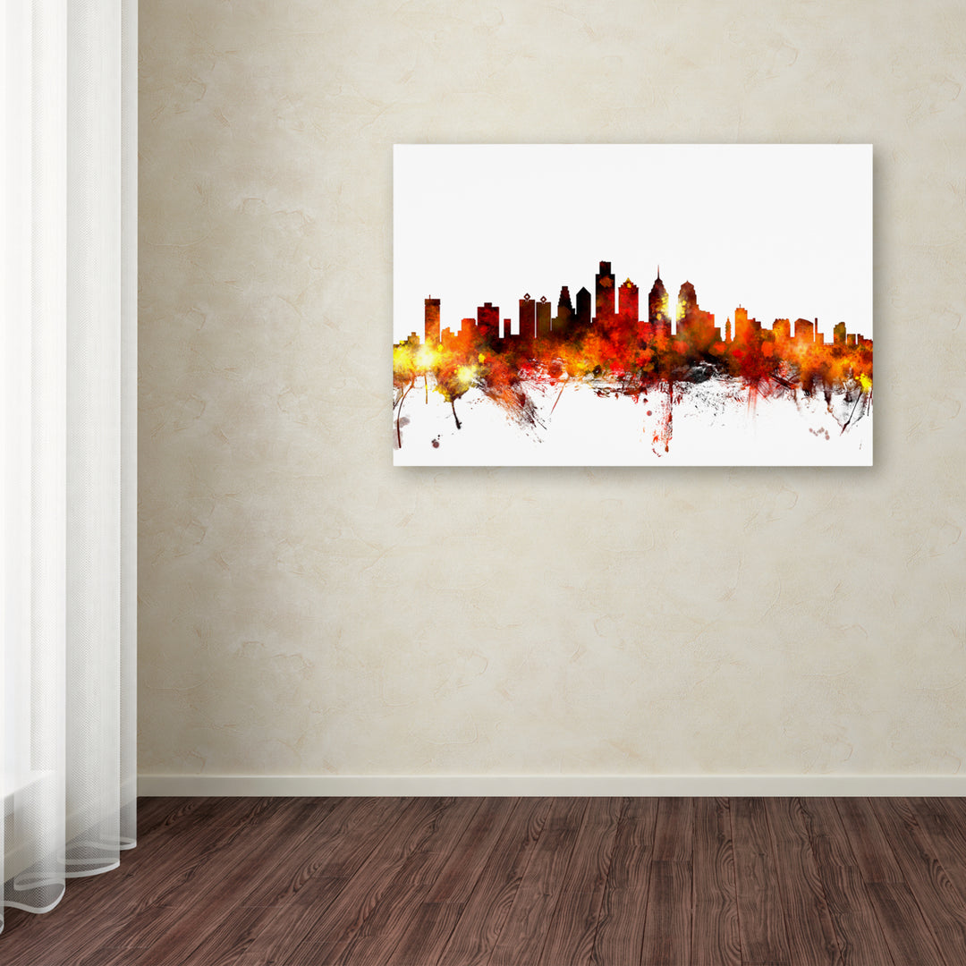 Michael Tompsett Philadelphia Pennsylvania Skyline III Canvas Art 16 x 24 Image 3