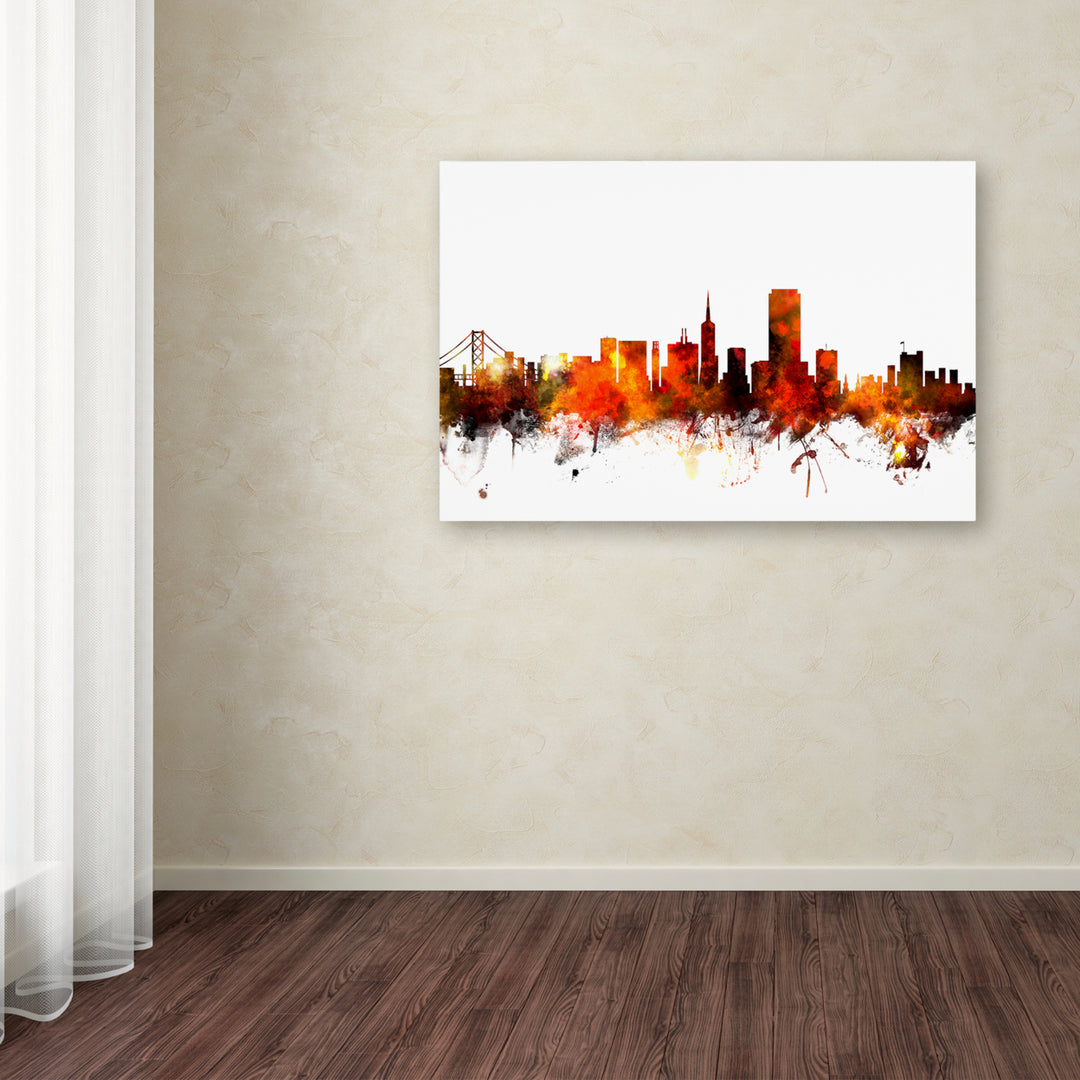 Michael Tompsett San Francisco City Skyline III Canvas Art 16 x 24 Image 3