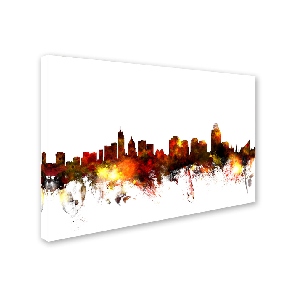 Michael Tompsett Cincinnati Ohio Skyline III Canvas Art 16 x 24 Image 2