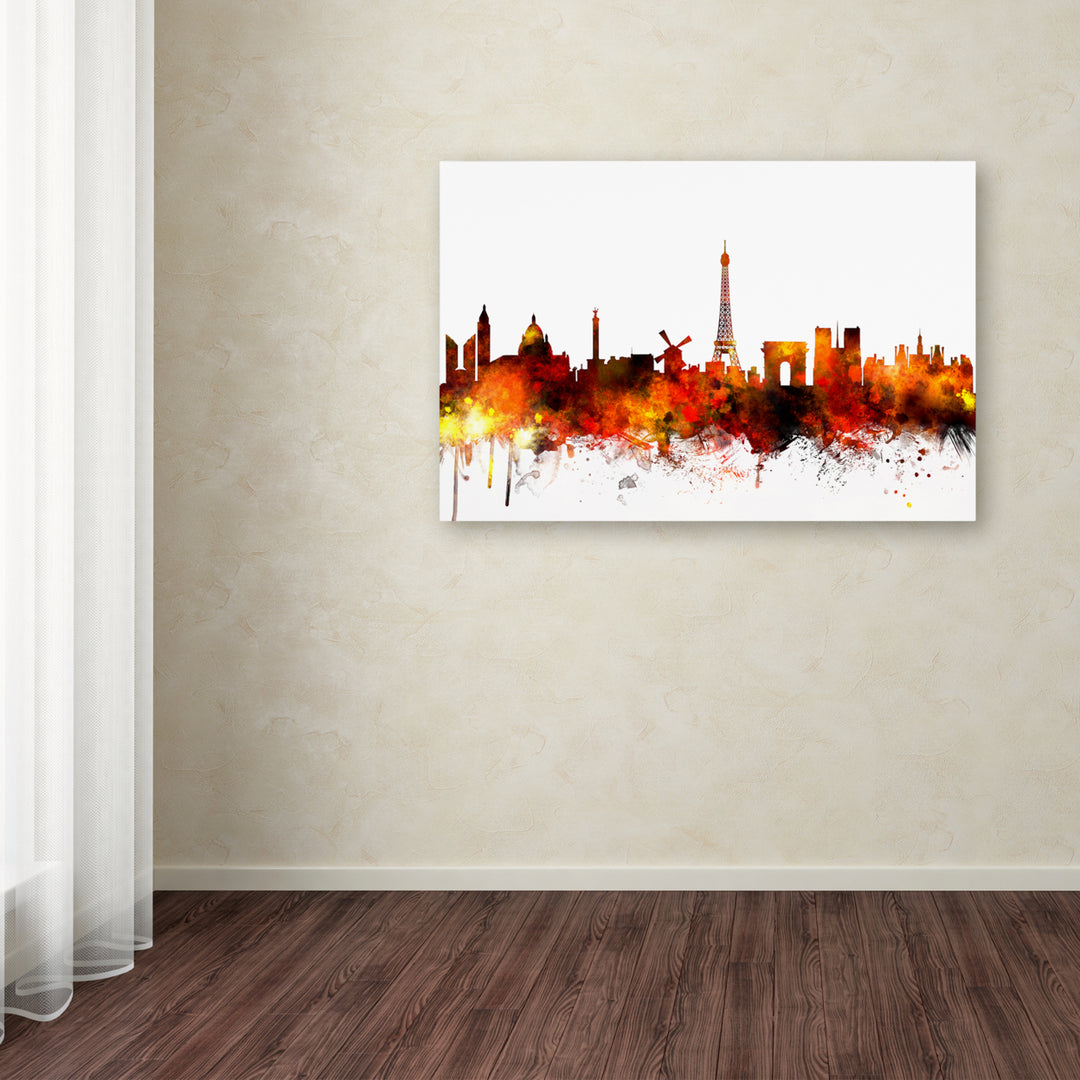 Michael Tompsett Paris France Skyline II Canvas Art 16 x 24 Image 3