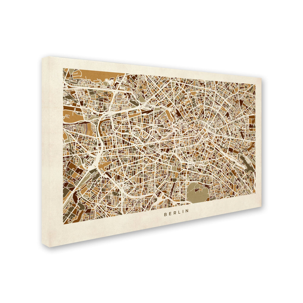 Michael Tompsett Berlin Germany Street Map Canvas Art 16 x 24 Image 2