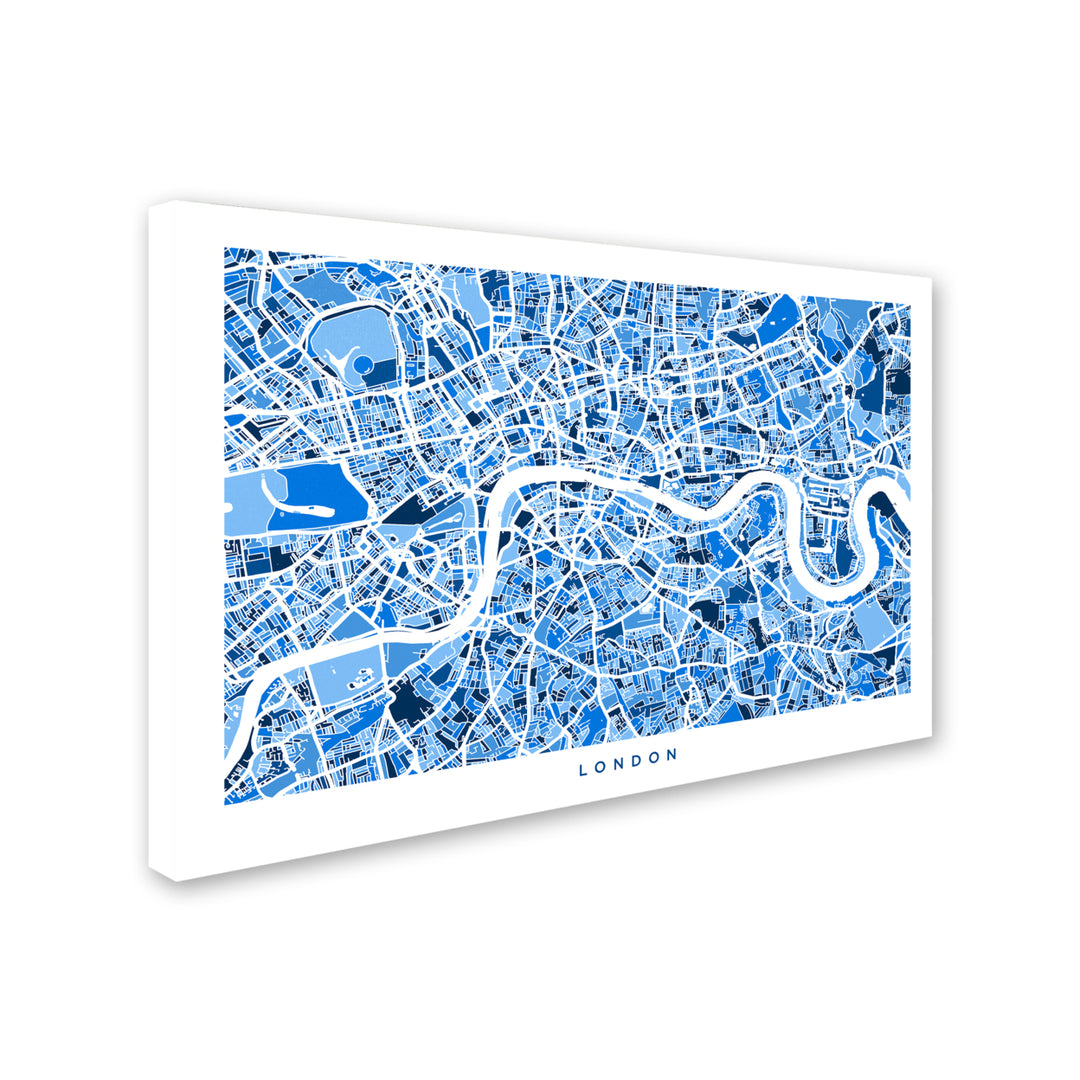 Michael Tompsett London England Street Map 3 Canvas Art 16 x 24 Image 2