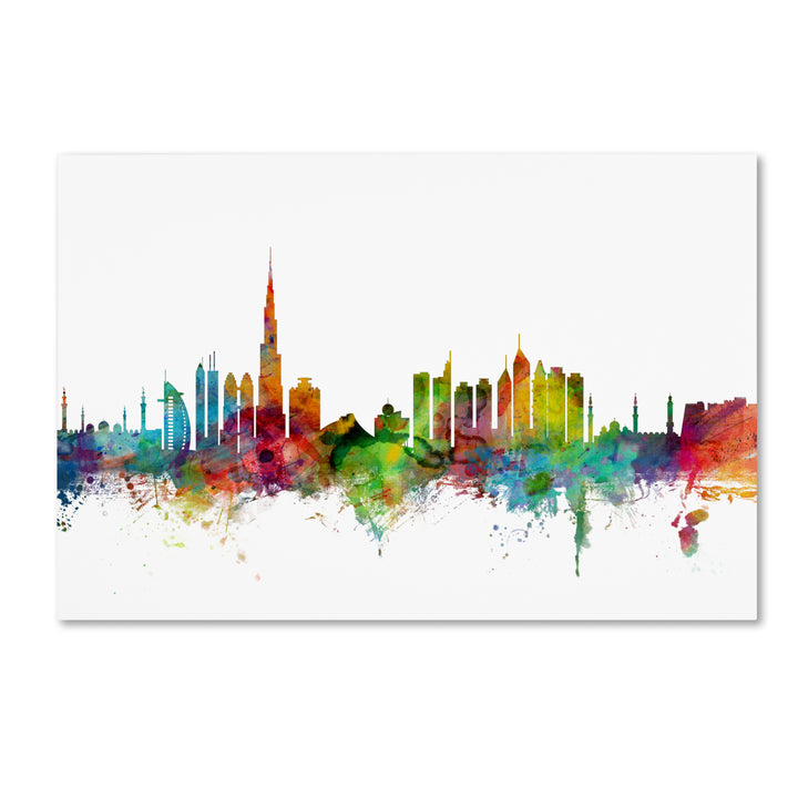 Michael Tompsett Dubai Skyline Canvas Art 16 x 24 Image 1