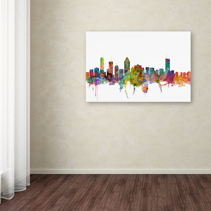 Michael Tompsett Montreal Canada Skyline Canvas Art 16 x 24 Image 3