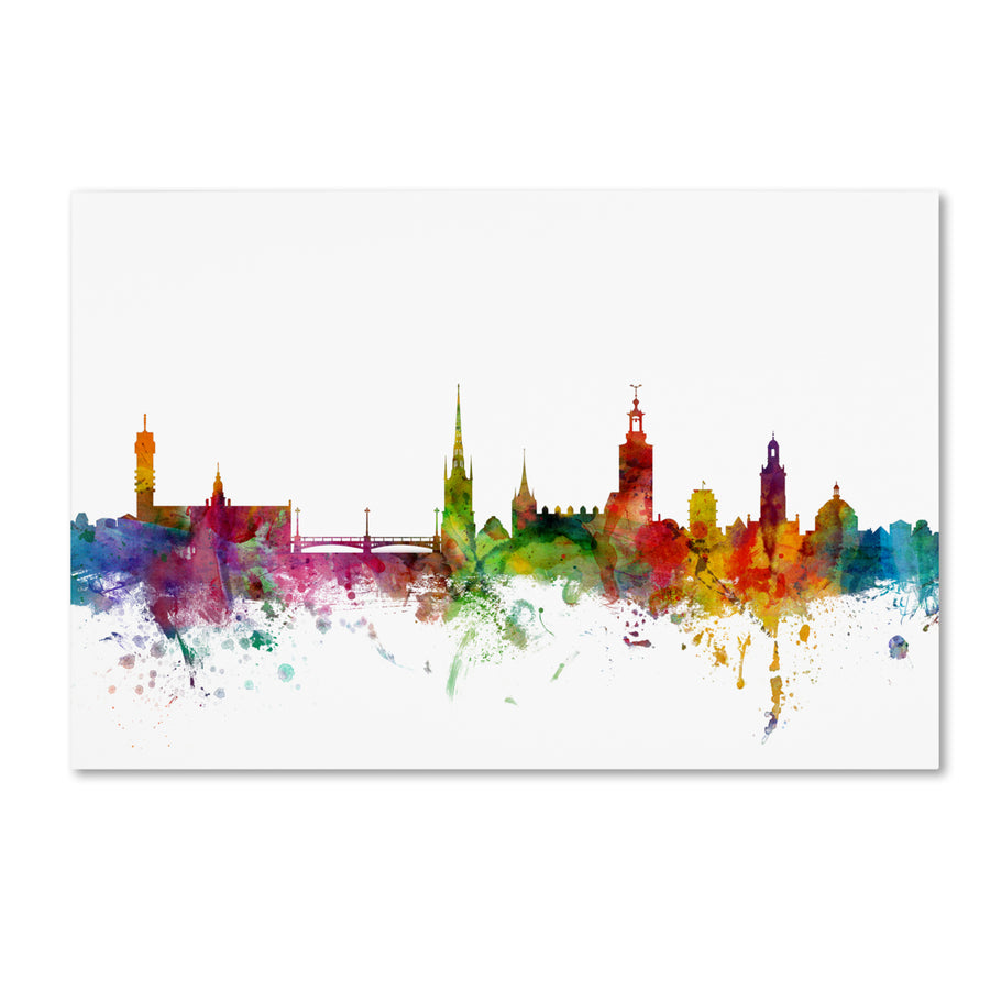 Michael Tompsett Stockholm Sweden Skyline Canvas Art 16 x 24 Image 1