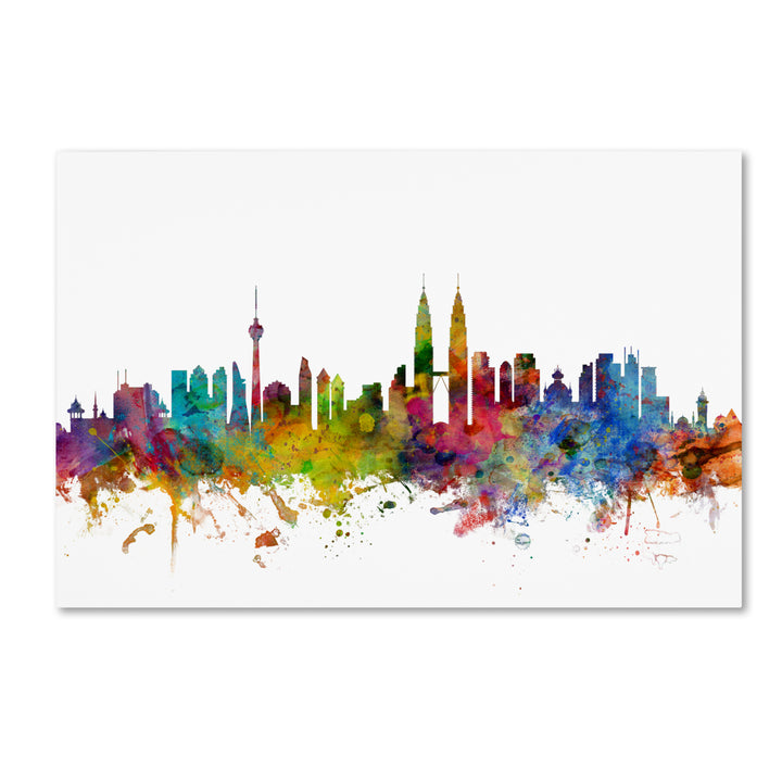 Michael Tompsett Kuala Lumpur Malaysia Skyline II Canvas Art 16 x 24 Image 1