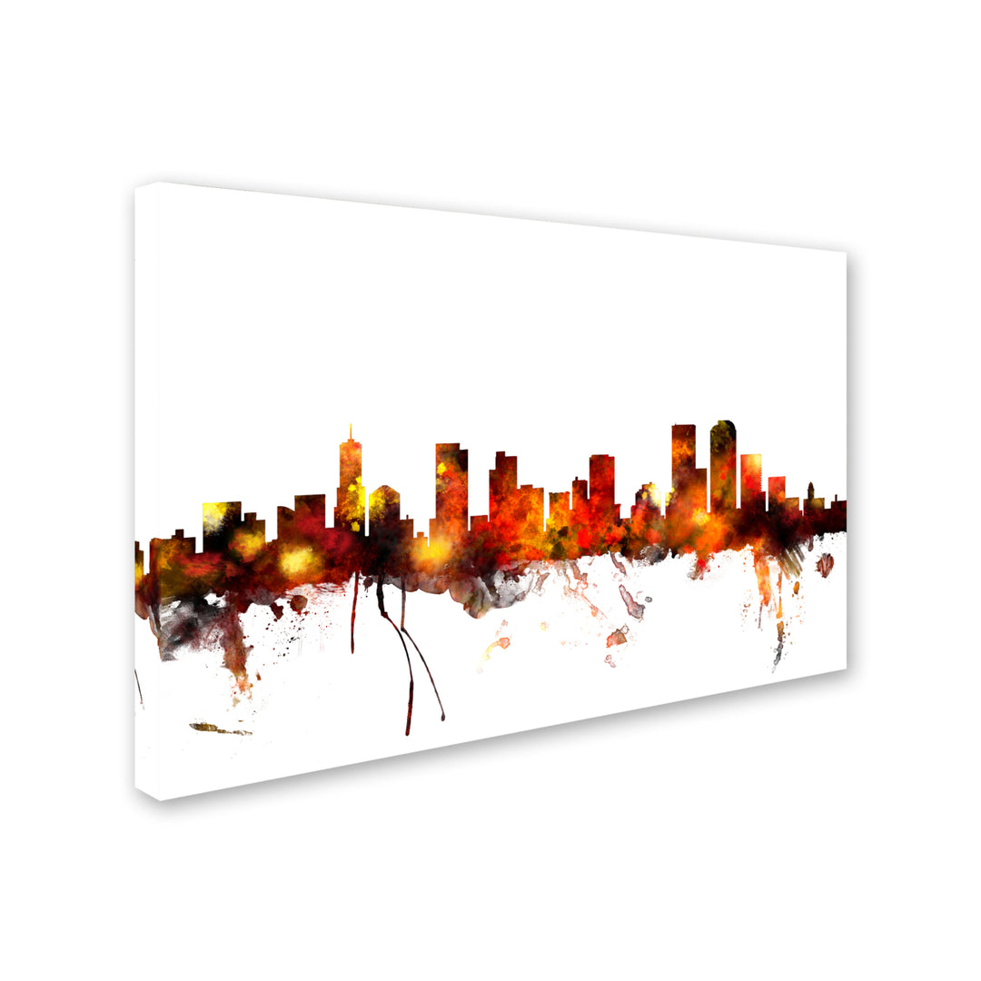 Michael Tompsett Denver Colorado Skyline II Canvas Art 16 x 24 Image 2