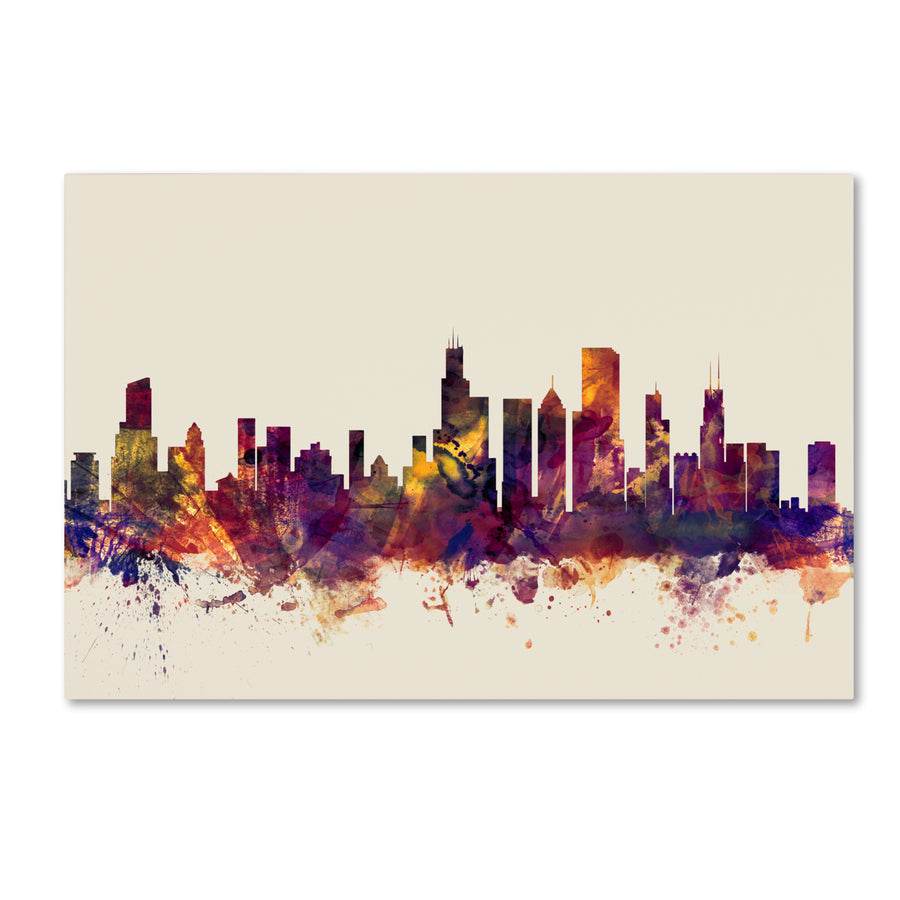 Michael Tompsett Chicago Illinois Skyline VII Canvas Art 16 x 24 Image 1