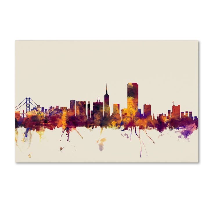 Michael Tompsett San Francisco City Skyline IV Canvas Art 16 x 24 Image 1