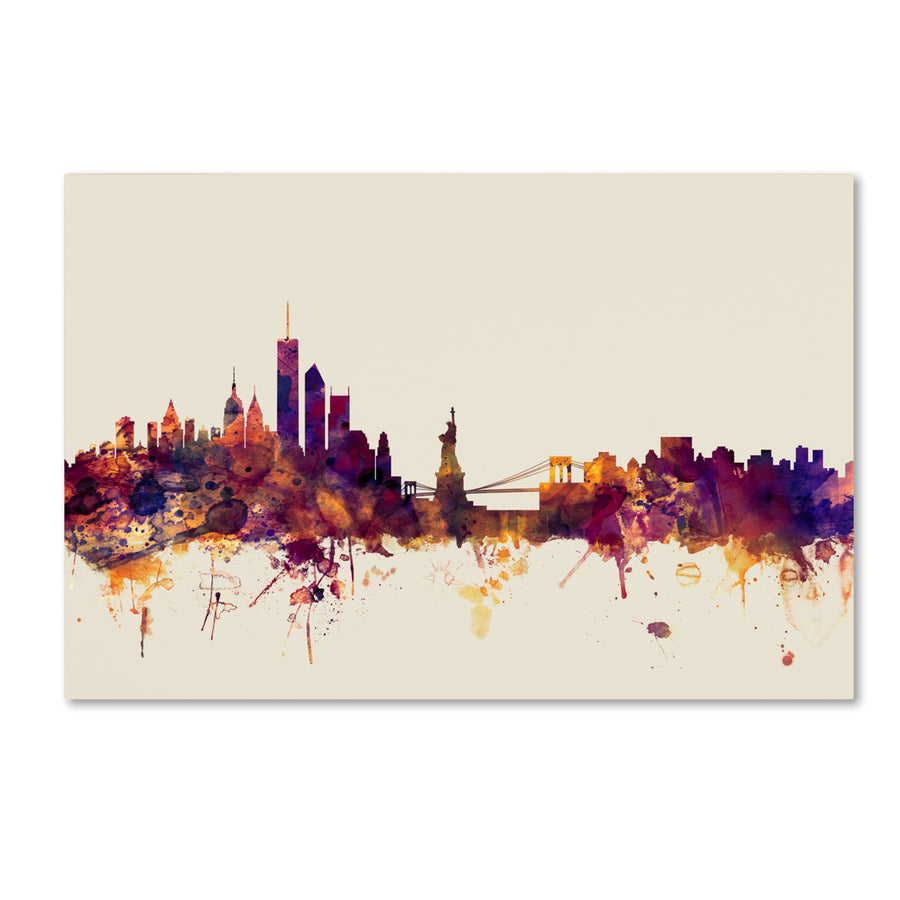 Michael Tompsett  York Skyline IX Canvas Art 16 x 24 Image 1