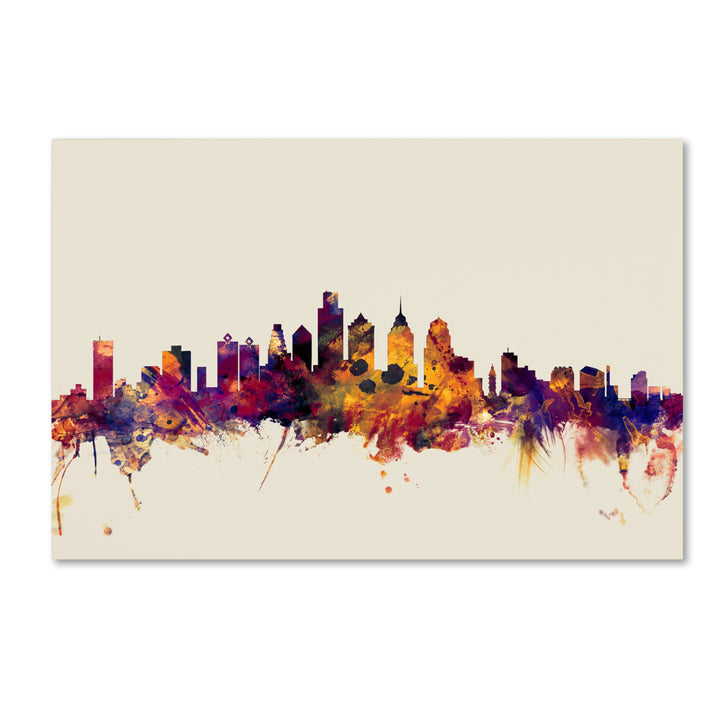 Michael Tompsett Philadelphia Skyline IV Canvas Art 16 x 24 Image 1
