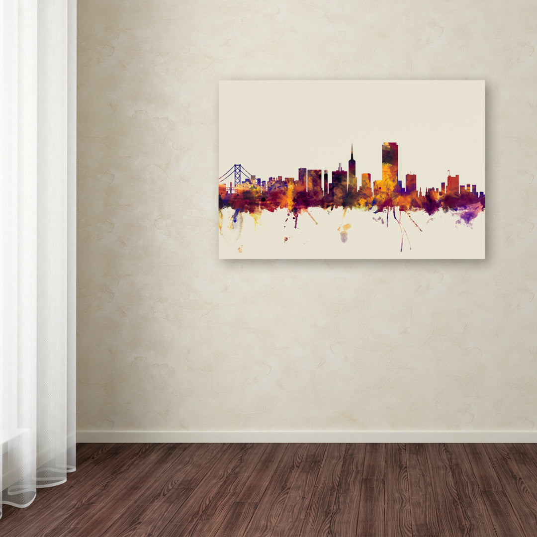 Michael Tompsett San Francisco City Skyline IV Canvas Art 16 x 24 Image 3