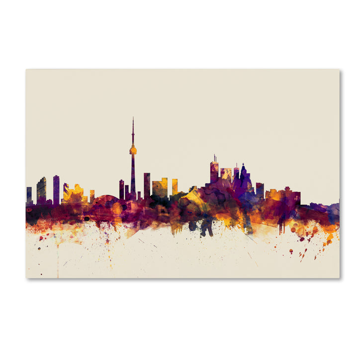 Michael Tompsett Toronto Canada Skyline VI Canvas Art 16 x 24 Image 1