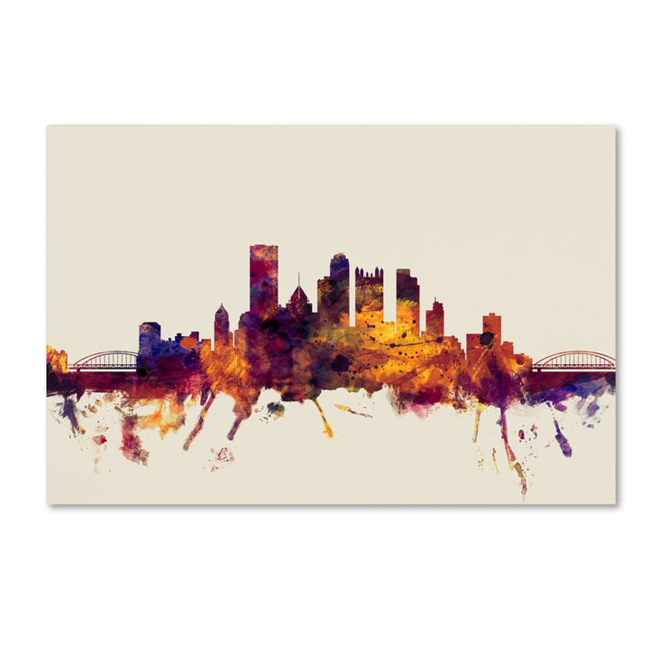 Michael Tompsett Pittsburgh Skyline IV Canvas Art 16 x 24 Image 1