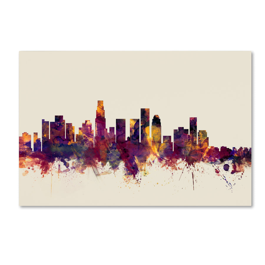 Michael Tompsett Los Angeles California Skyline IV Canvas Art 16 x 24 Image 1
