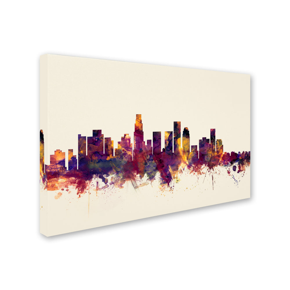 Michael Tompsett Los Angeles California Skyline IV Canvas Art 16 x 24 Image 2
