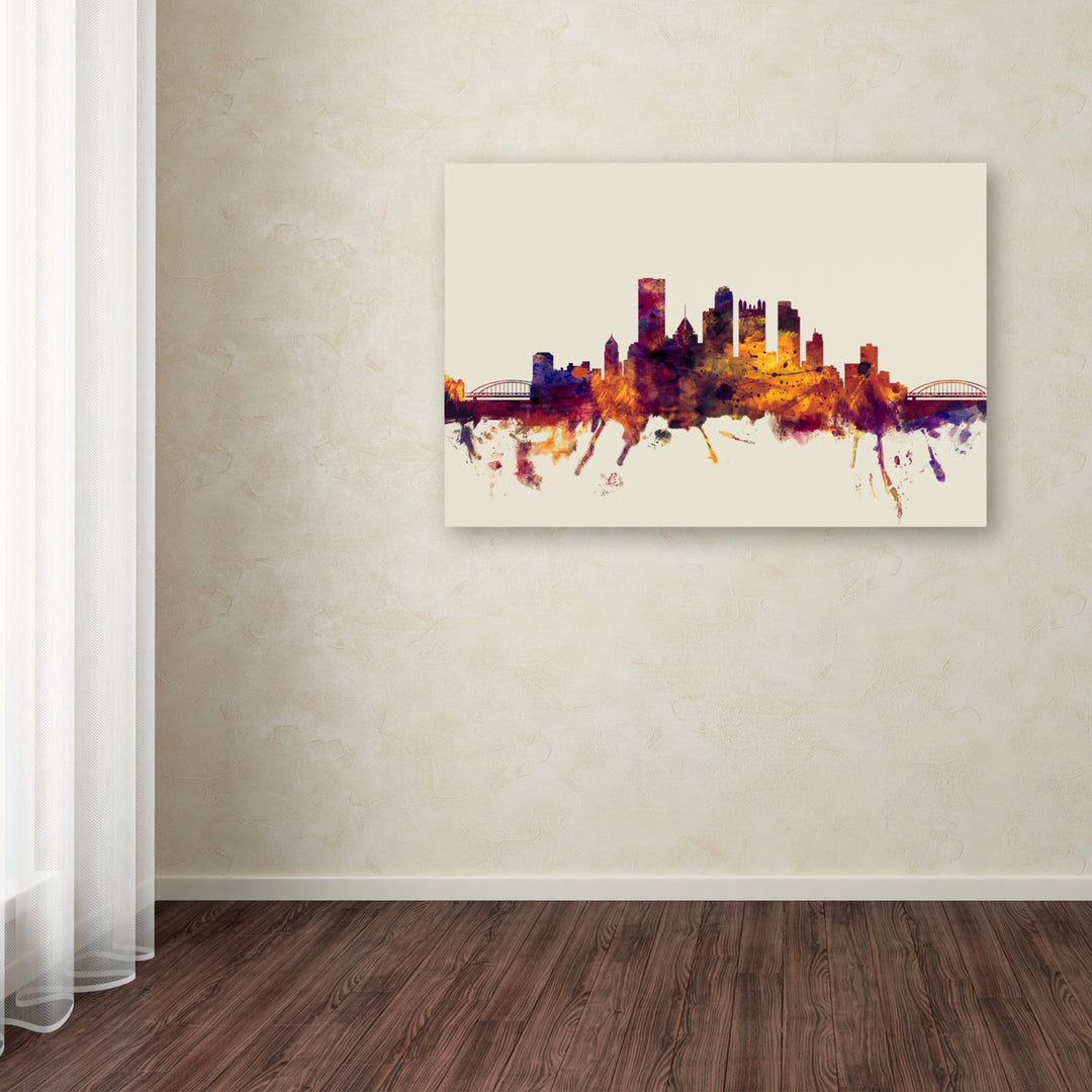 Michael Tompsett Pittsburgh Skyline IV Canvas Art 16 x 24 Image 3