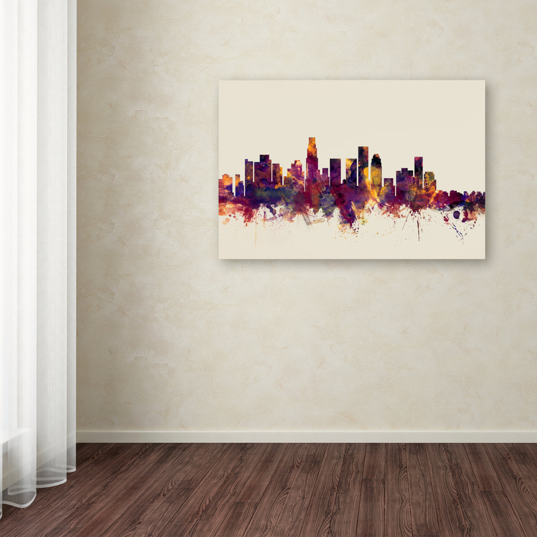 Michael Tompsett Los Angeles California Skyline IV Canvas Art 16 x 24 Image 3