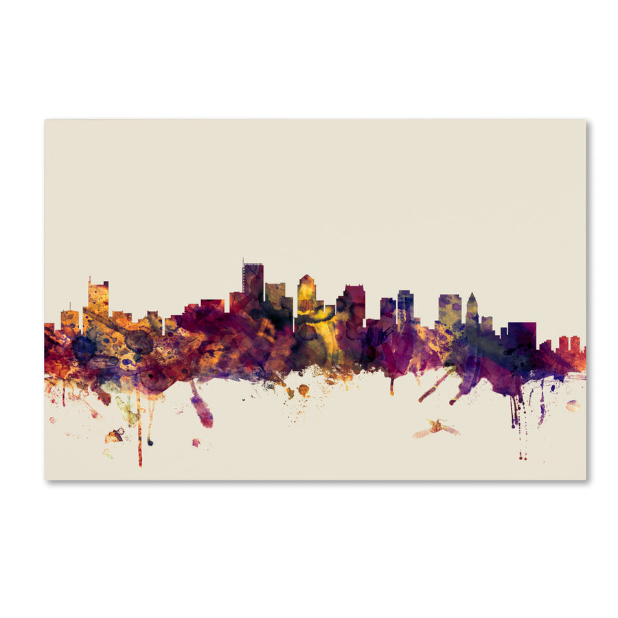 Michael Tompsett Boston Massachusetts Skyline III Canvas Art 16 x 24 Image 1