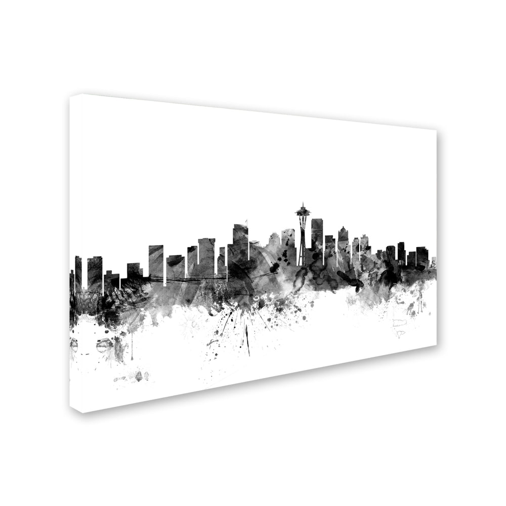 Michael Tompsett Seattle Washington Skyline BandW Canvas Art 16 x 24 Image 2