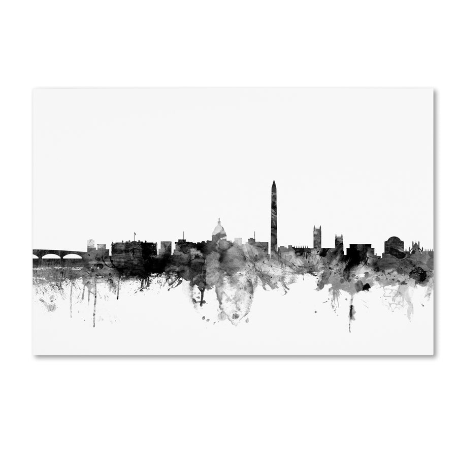 Michael Tompsett Washington DC Skyline BandW Canvas Art 16 x 24 Image 1