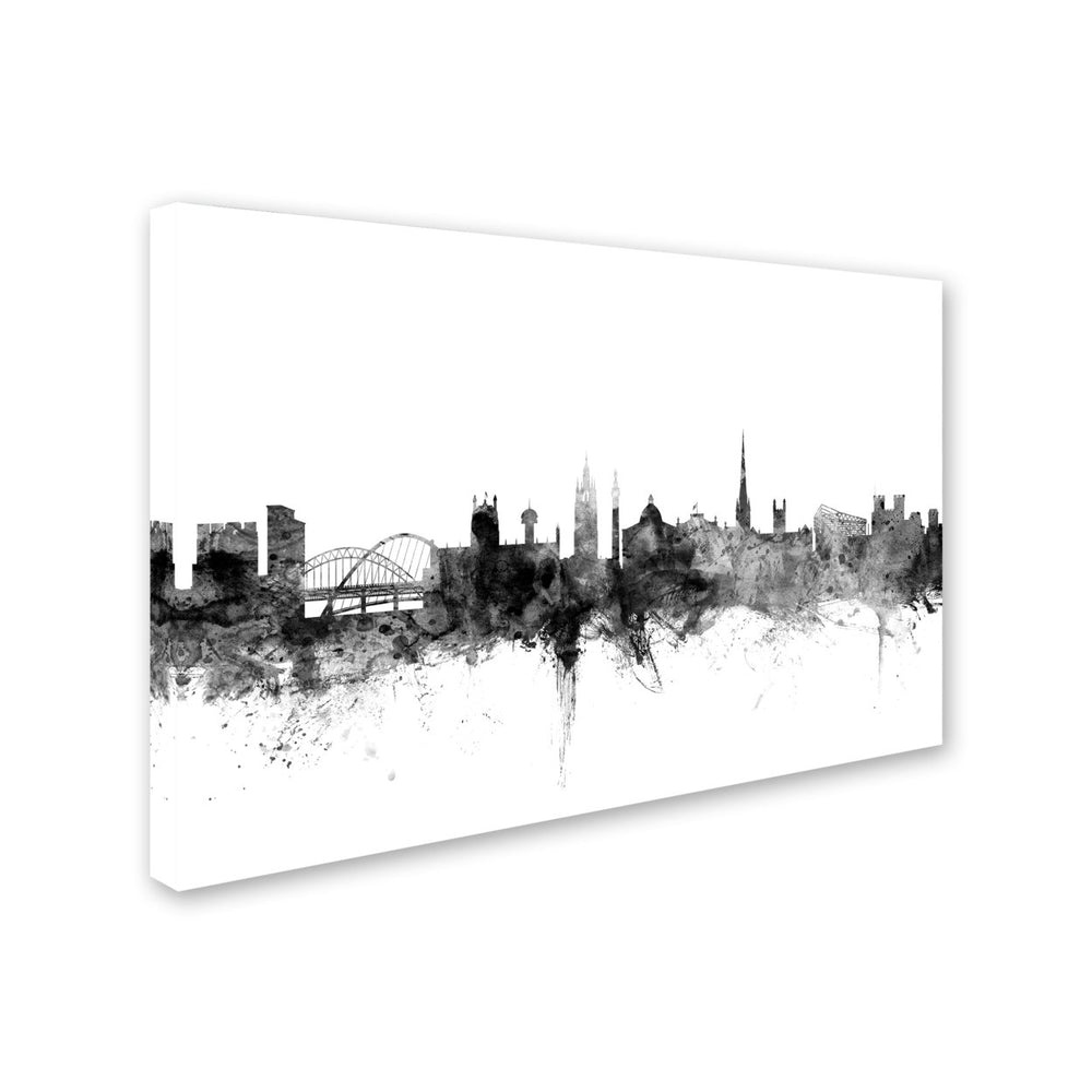 Michael Tompsett Newcastle England Skyline BandW Canvas Art 16 x 24 Image 2
