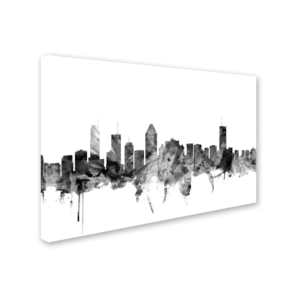 Michael Tompsett Montreal Canada Skyline BandW Canvas Art 16 x 24 Image 2