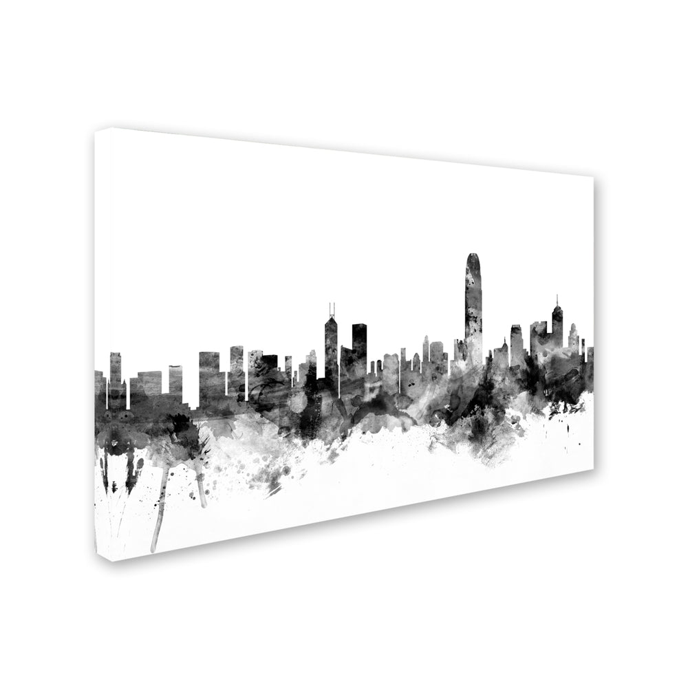 Michael Tompsett Hong Kong Skyline BandW Canvas Art 16 x 24 Image 2
