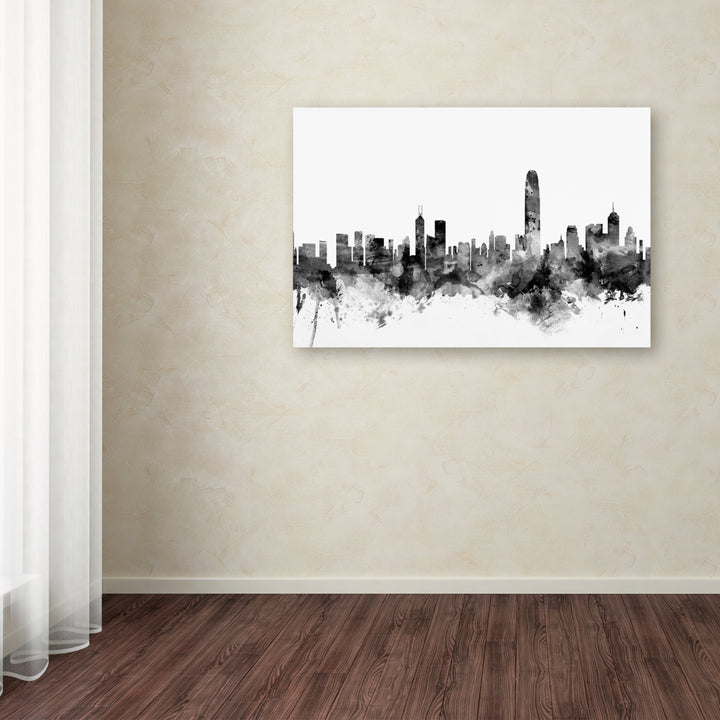 Michael Tompsett Hong Kong Skyline BandW Canvas Art 16 x 24 Image 3