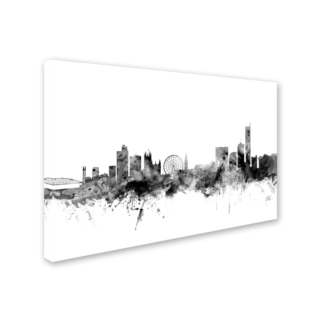 Michael Tompsett Manchester England Skyline BandW Canvas Art 16 x 24 Image 2