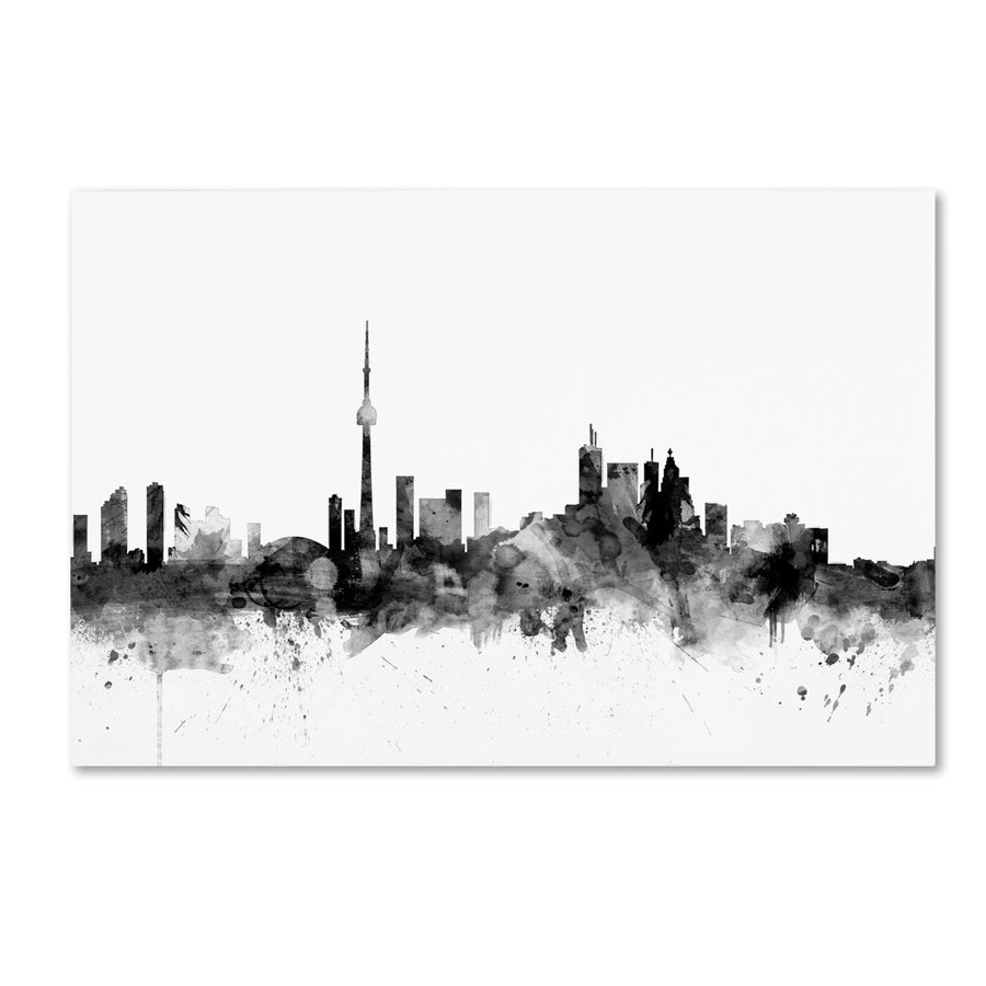 Michael Tompsett Toronto Canada Skyline BandW Canvas Art 16 x 24 Image 1