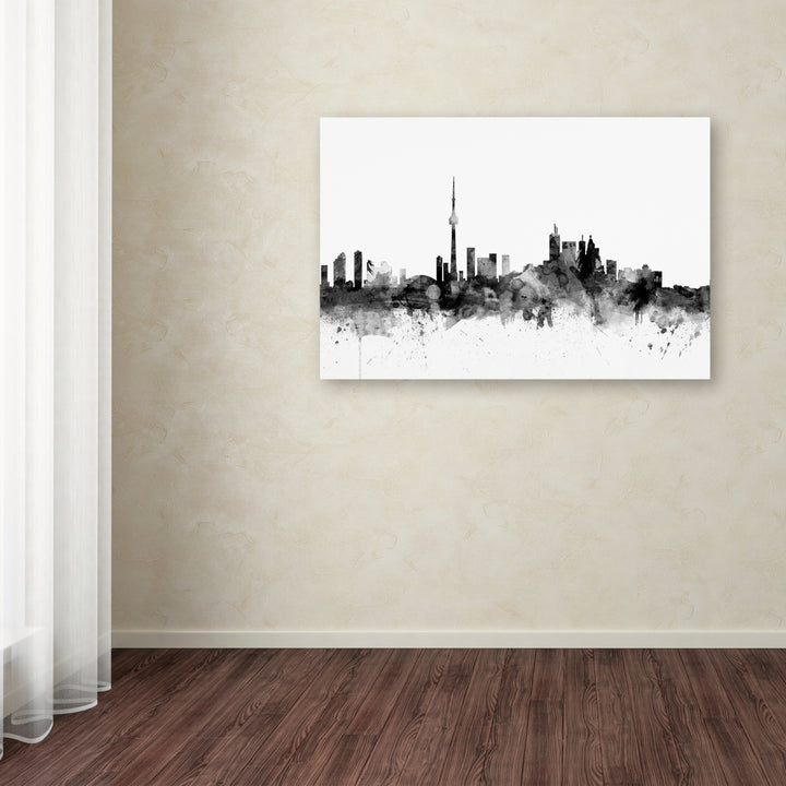 Michael Tompsett Toronto Canada Skyline BandW Canvas Art 16 x 24 Image 3