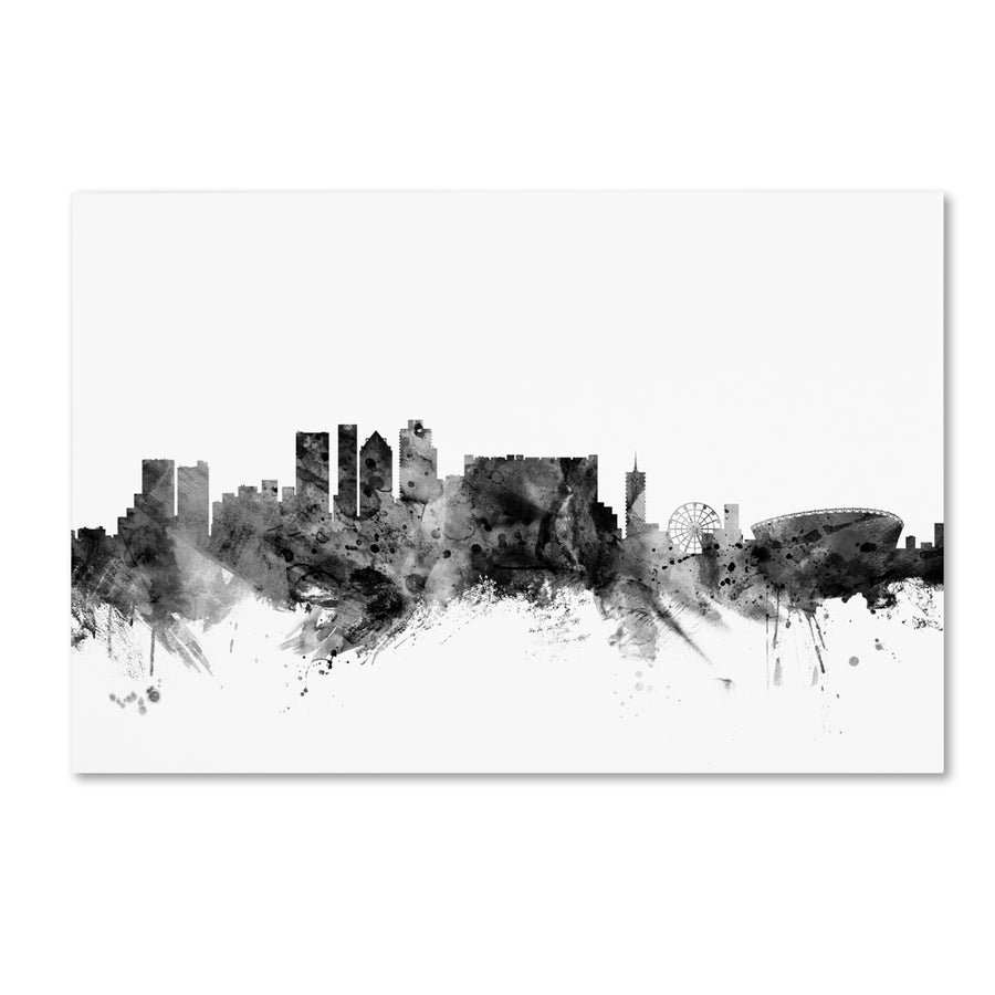 Michael Tompsett Cape Town S Africa Skyline BandW Canvas Art 16 x 24 Image 1