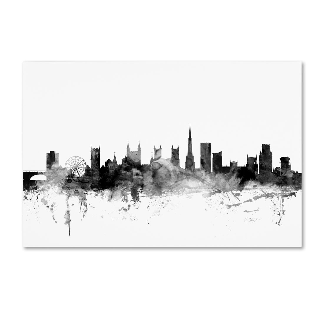 Michael Tompsett Bristol England Skyline BandW Canvas Art 16 x 24 Image 1