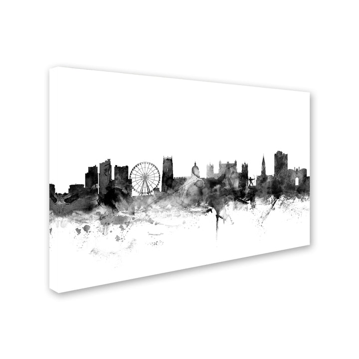 Michael Tompsett Nottingham England Skyline BandW Canvas Art 16 x 24 Image 2