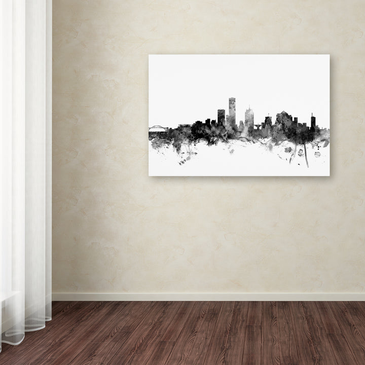 Michael Tompsett Milwaukee WI Skyline BandW Canvas Art 16 x 24 Image 3