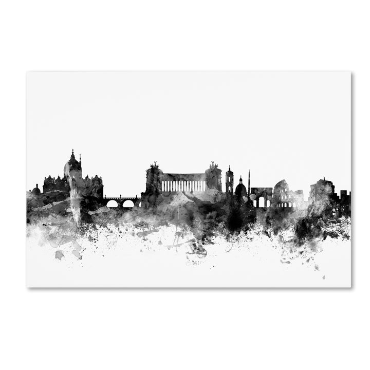 Michael Tompsett Rome Italy Skyline BandW Canvas Art 16 x 24 Image 1