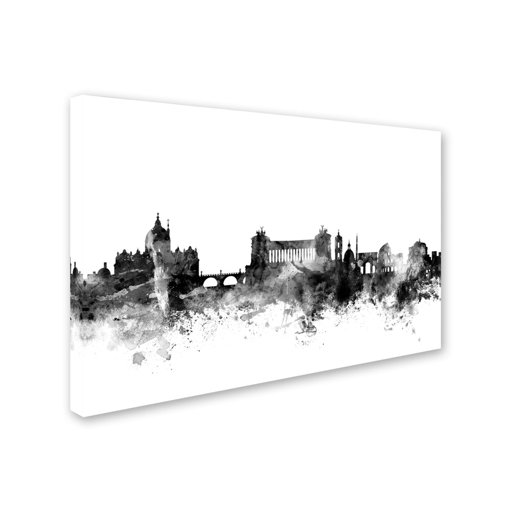 Michael Tompsett Rome Italy Skyline BandW Canvas Art 16 x 24 Image 2