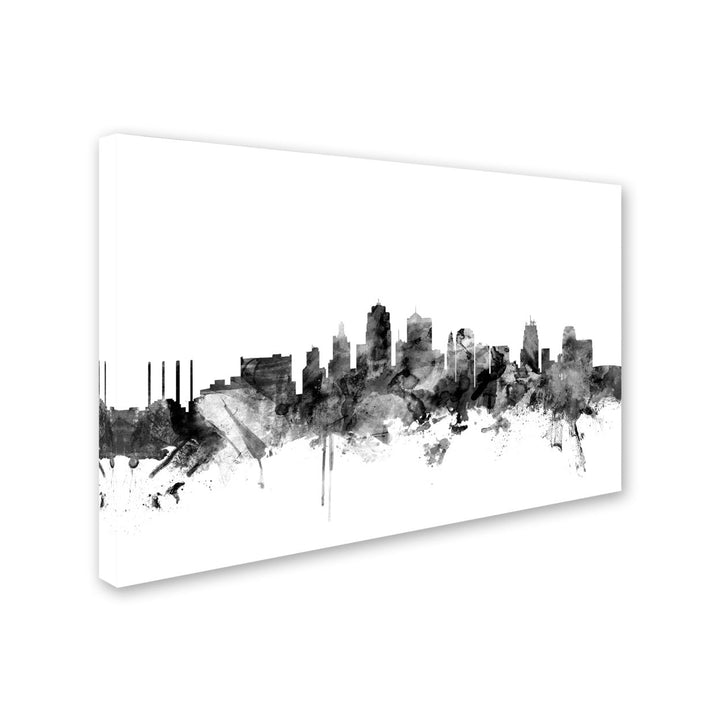 Michael Tompsett Kansas City Skyline BandW Canvas Art 16 x 24 Image 2