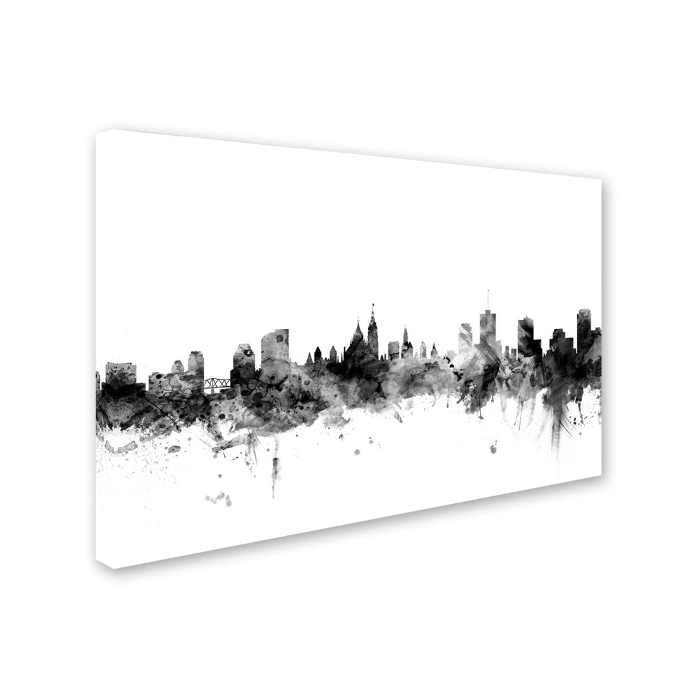 Michael Tompsett Ottawa Canada Skyline BandW Canvas Art 16 x 24 Image 2