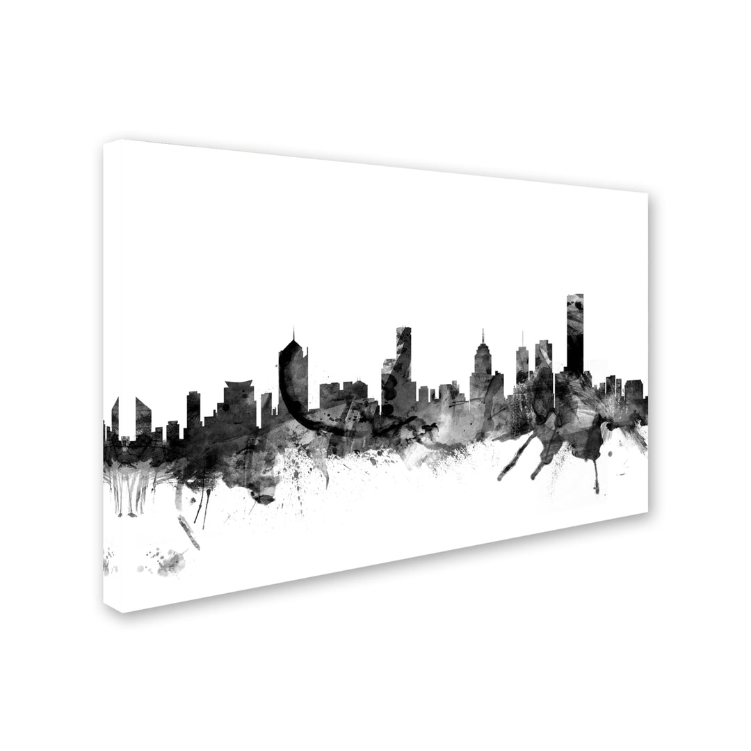 Michael Tompsett Melbourne Skyline BandW Canvas Art 16 x 24 Image 2