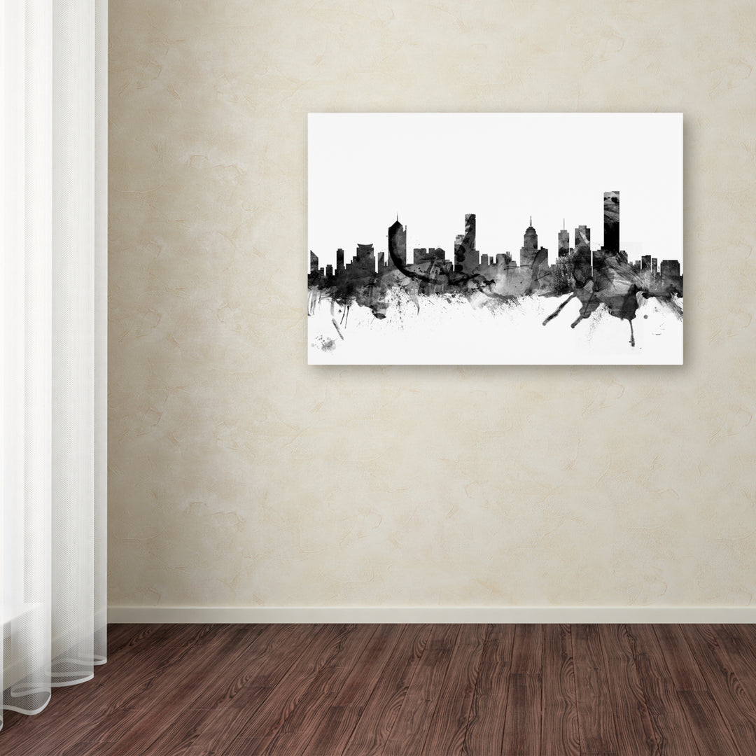 Michael Tompsett Melbourne Skyline BandW Canvas Art 16 x 24 Image 3