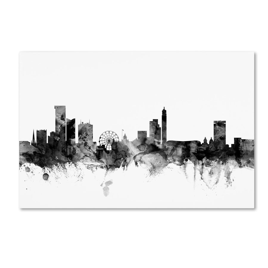 Michael Tompsett Birmingham England Skyline BandW Canvas Art 16 x 24 Image 1