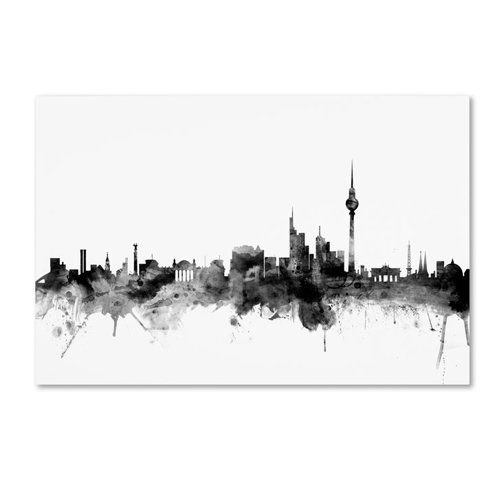 Michael Tompsett Berlin Germany Skyline BandW Canvas Art 16 x 24 Image 1