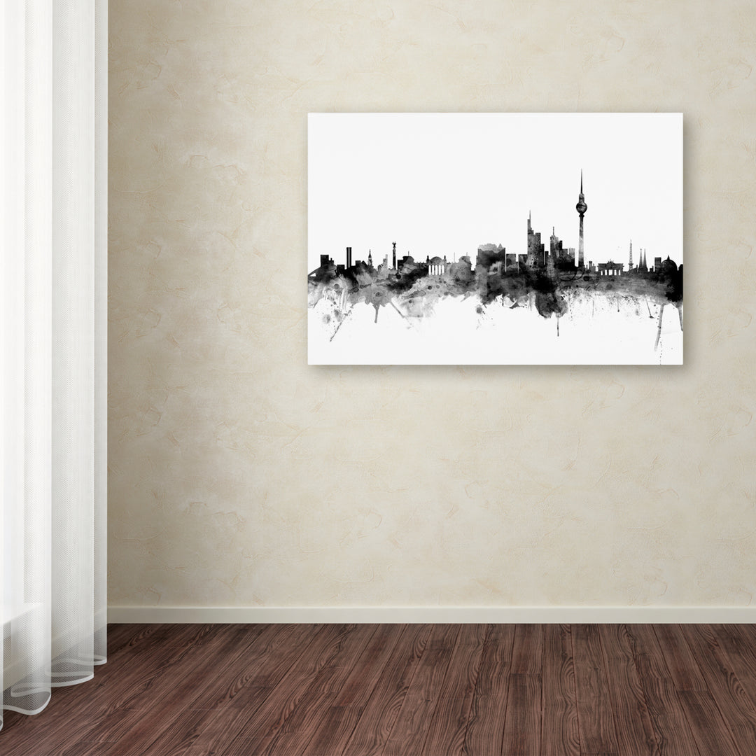 Michael Tompsett Berlin Germany Skyline BandW Canvas Art 16 x 24 Image 3