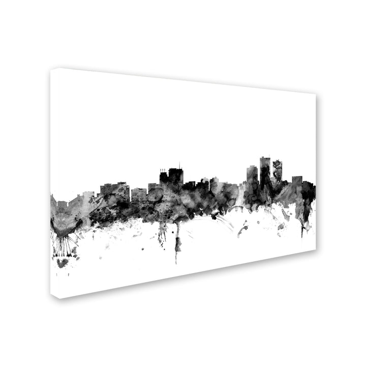 Michael Tompsett Anchorage Alaska Skyline BandW Canvas Art 16 x 24 Image 2